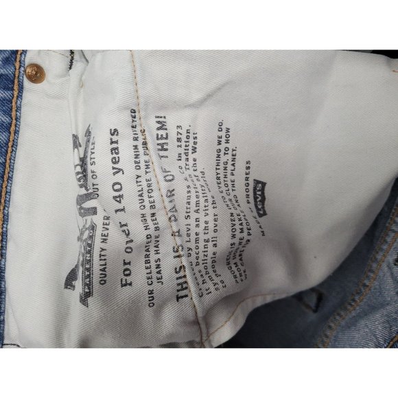 Men's Levis 511 Distressed Cut Off Jean Shorts Size 38 Made in Poland - Picture 10 of 12